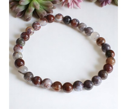 Bracelet en Agate Crazy Lace Rouge Dynamisme et Protection Bracelet en Agate Crazy Lace Rouge Dynamisme et Protection