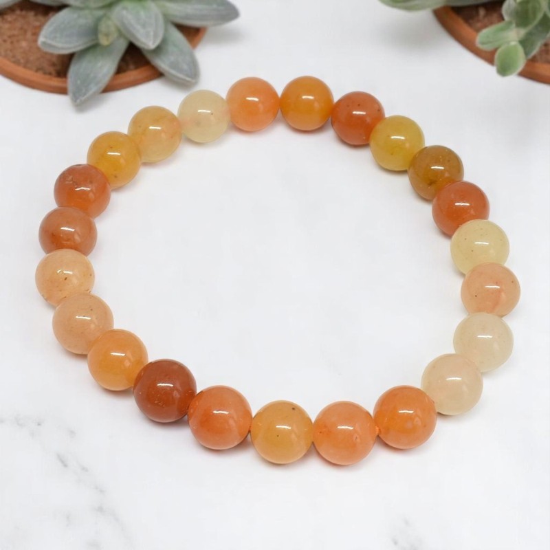 Bracelet en Aventurine Orange Énergie et Joie de Vivre Bracelet en Aventurine Orange Énergie et Joie de Vivre