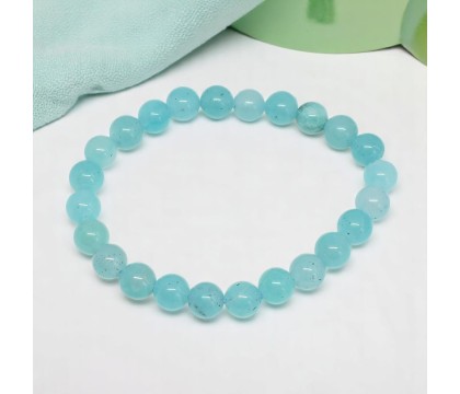 Bracelet en Amazonite Apaisement et Expression de Soi Bracelet en Amazonite Apaisement et Expression de Soi