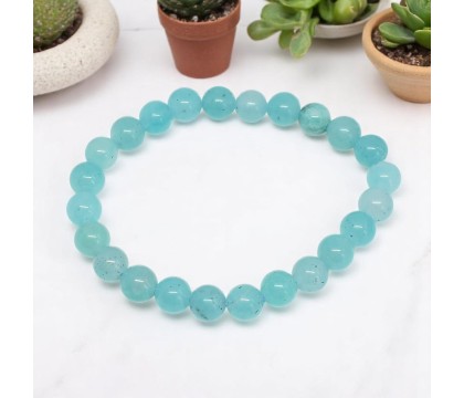 Bracelet en Amazonite Apaisement et Expression de Soi Bracelet en Amazonite Apaisement et Expression de Soi