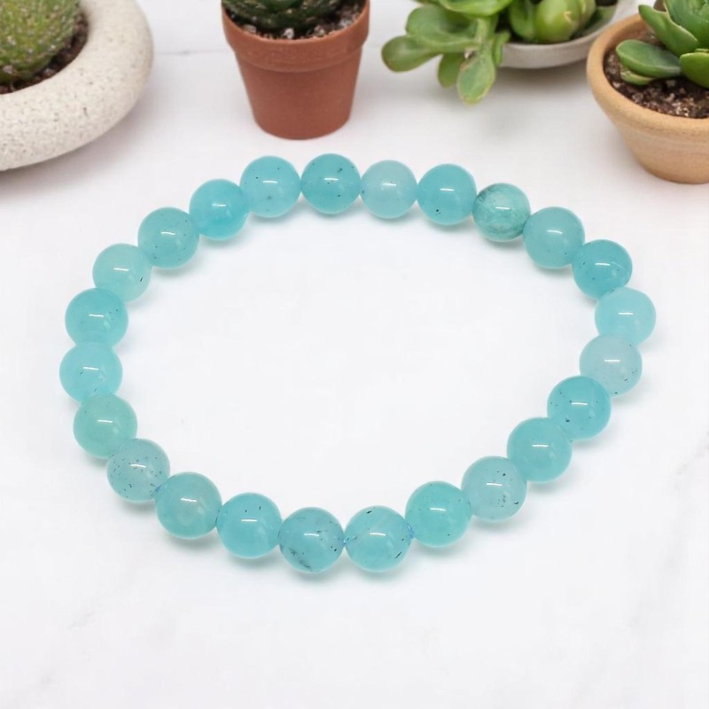 Bracelet en Amazonite Apaisement et Expression de Soi Bracelet en Amazonite Apaisement et Expression de Soi