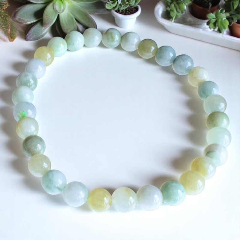 Bracelet en Jade de Birmanie Sérénité et Équilibre Bracelet en Jade de Birmanie Sérénité et Équilibre