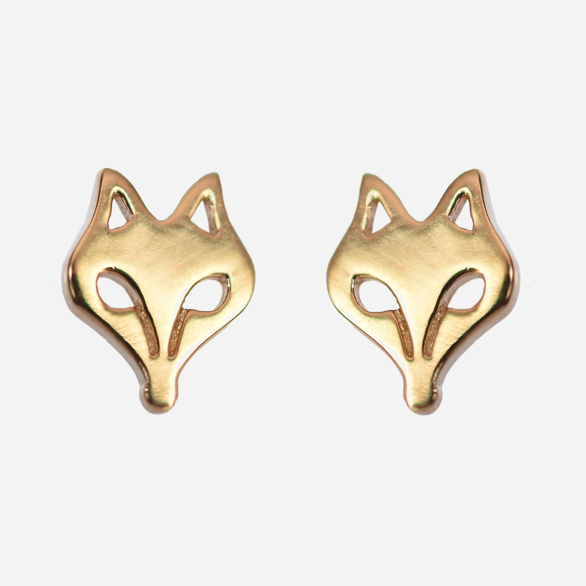 Boucles oreilles renard plaqué or 750 enfant - Vue principale magie nature complicité