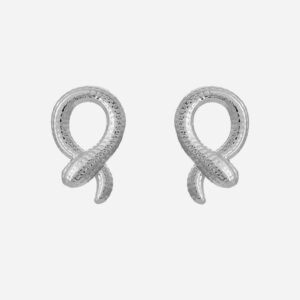 Boucles oreilles serpent argent 925 rhodié enroulé - Vue principale animal transformation beauté