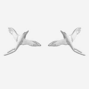 Boucles oreilles oiseau colombe argent 925 rhodié beauté naturelle grâce