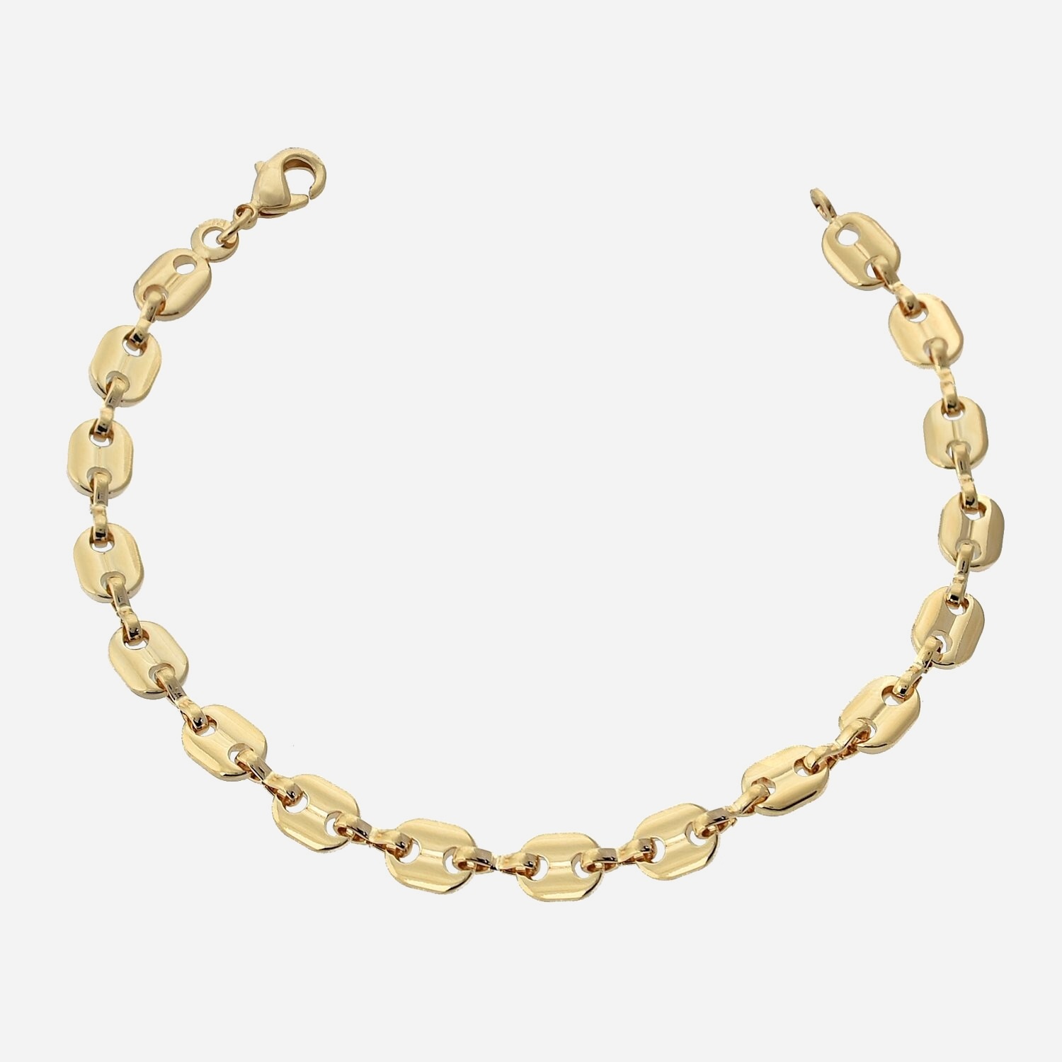 Bracelet grain de café plaqué or 750 design unique élégance sophistication