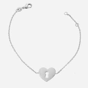 Bracelet clé de mon coeur argent 925 rhodié romantique symbole