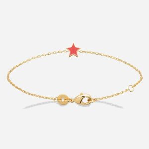 Bracelet étoile plaqué or 750 émail coloré - Vue principale éclat céleste enfant