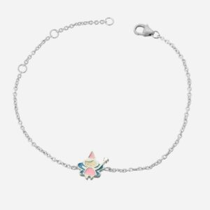 Bracelet fée émail coloré enfant argent 925 rhodié magie féerique