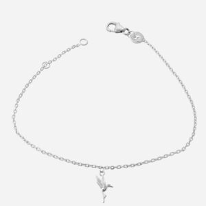 Bracelet colibri argent 925 rhodié oiseau élégant