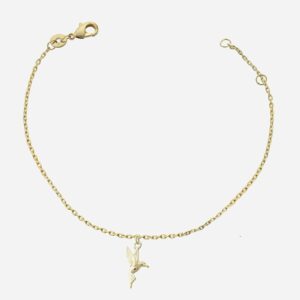 Bracelet colibri plaqué or 3 microns oiseau élégant