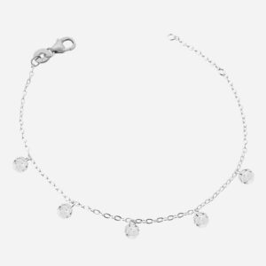 bracelet pampilles oxyde zirconium argent 925 rhodié mouvement scintillant lumineux