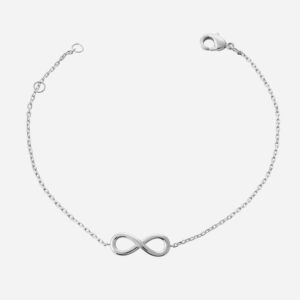Bracelet symbole infini argent 925 rhodié éternité - Vue principale amour sagesse harmonie