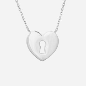 Collier clé de mon coeur argent 925 rhodié romantique