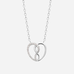 Collier Cœur d'Infini Argent 925 Rhodié