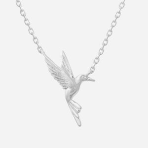 Collier oiseau colibri pendant argent 925 rhodié