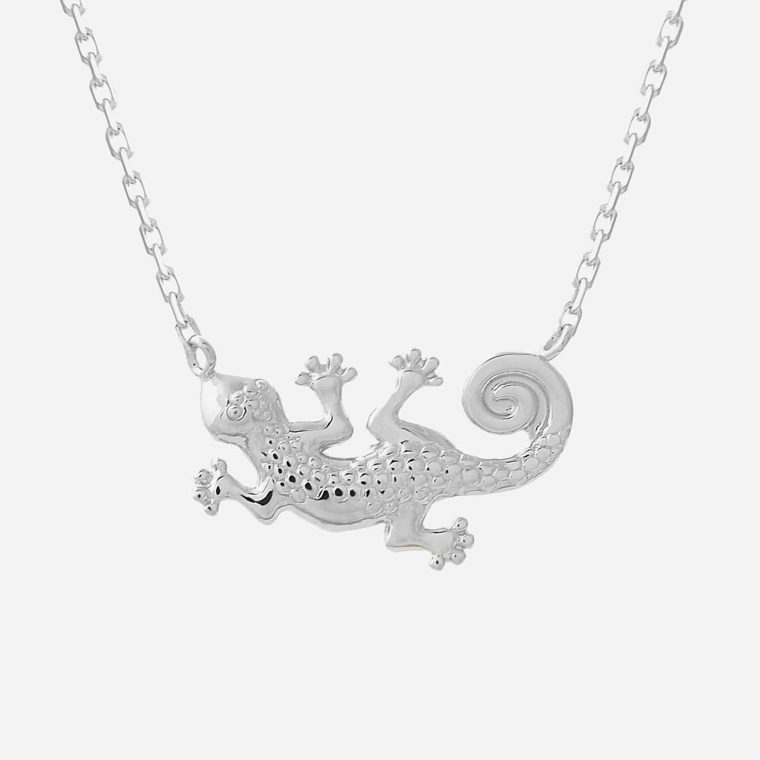 Collier salamandre argent 925 rhodié