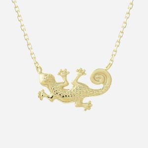 Collier salamandre plaqué or 3 microns