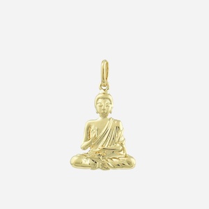 Pendentif Bouddha plaqué or 750 - Vue principale symbole paix sérénité