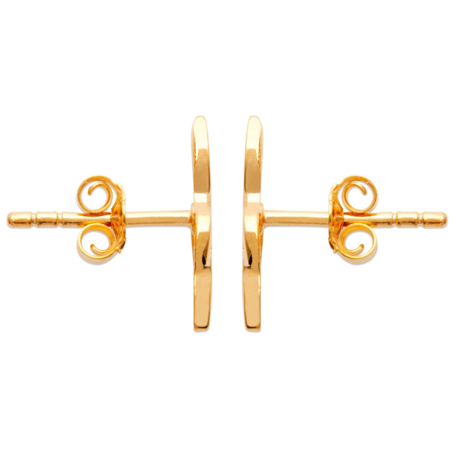 Boucles d'oreilles clé de sol note de musique Plaqué OR 750 3 microns