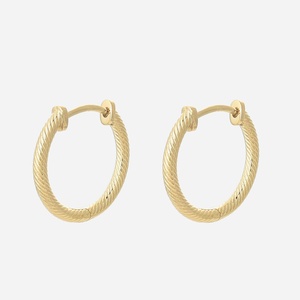 Créoles jonc tressé plaqué or 3 microns