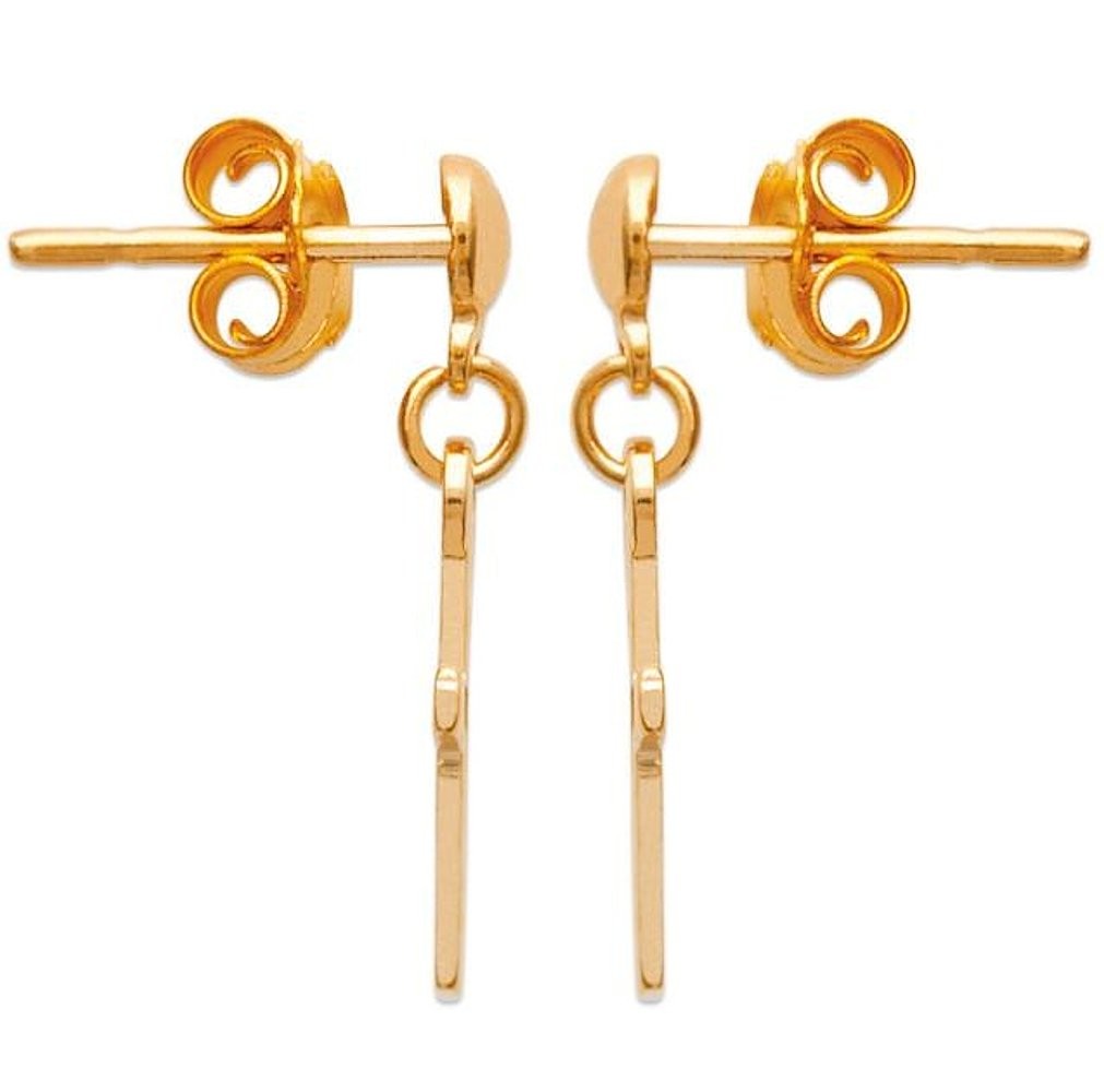 Boucles d'oreilles croix Plaqué OR 750 3 microns