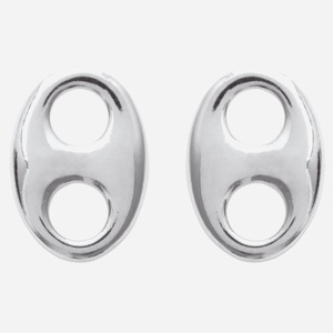 Boucles oreilles grain de café argent 925 rhodié femme