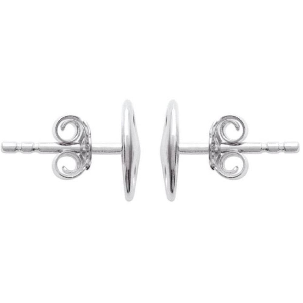 Boucles d'oreilles grain de café Argent 925 Rhodié