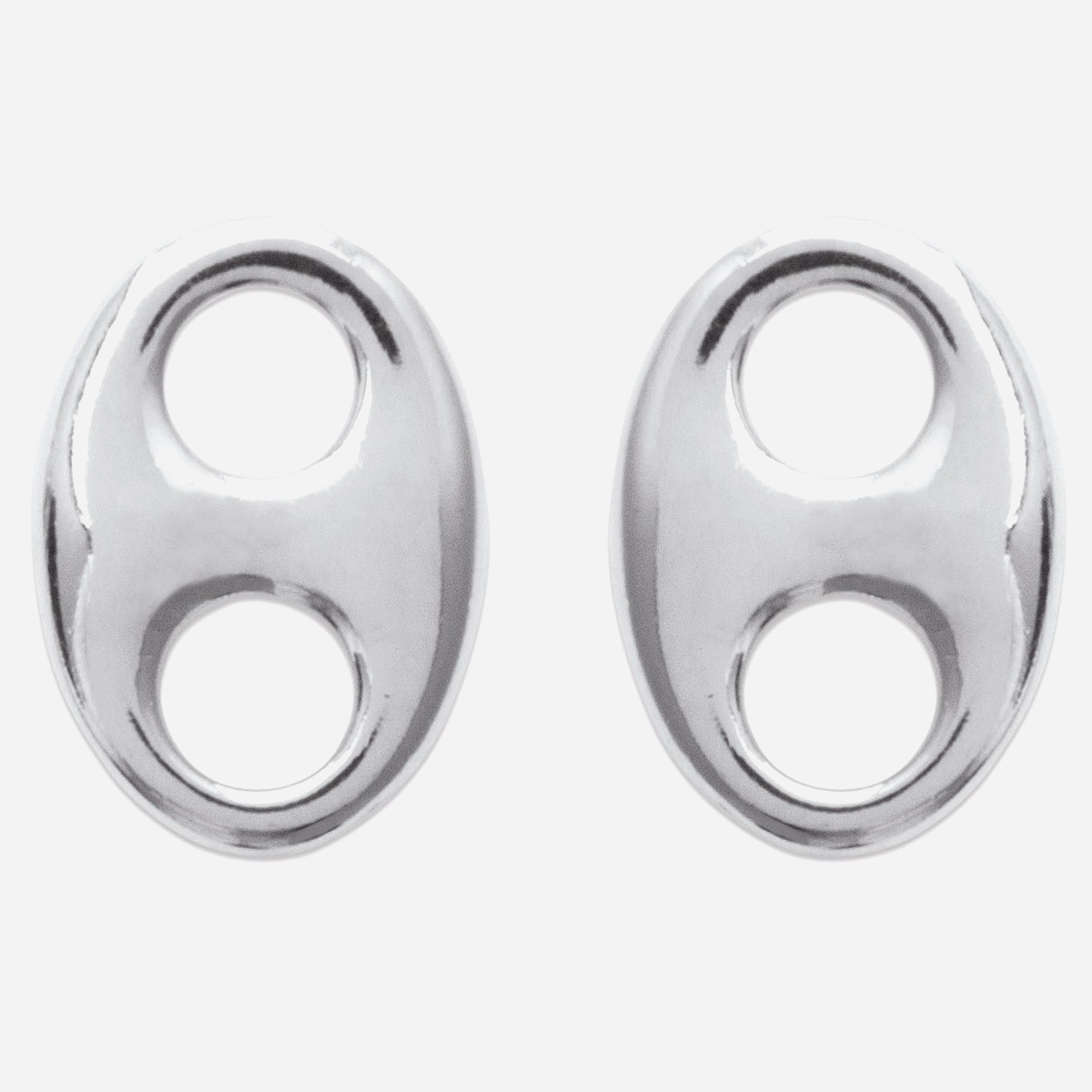 Boucles oreilles grain de café argent 925 rhodié femme