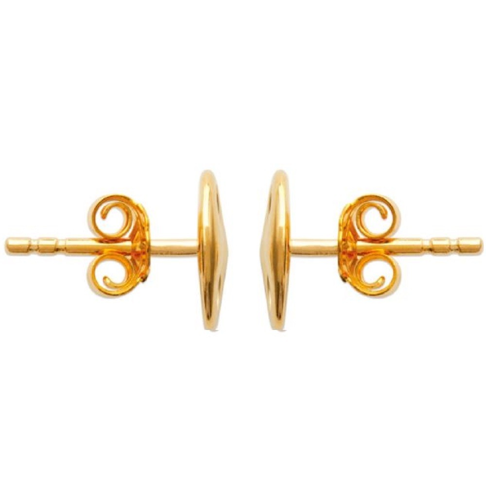 Boucles d'oreilles grain de café Plaqué OR 750 3 microns