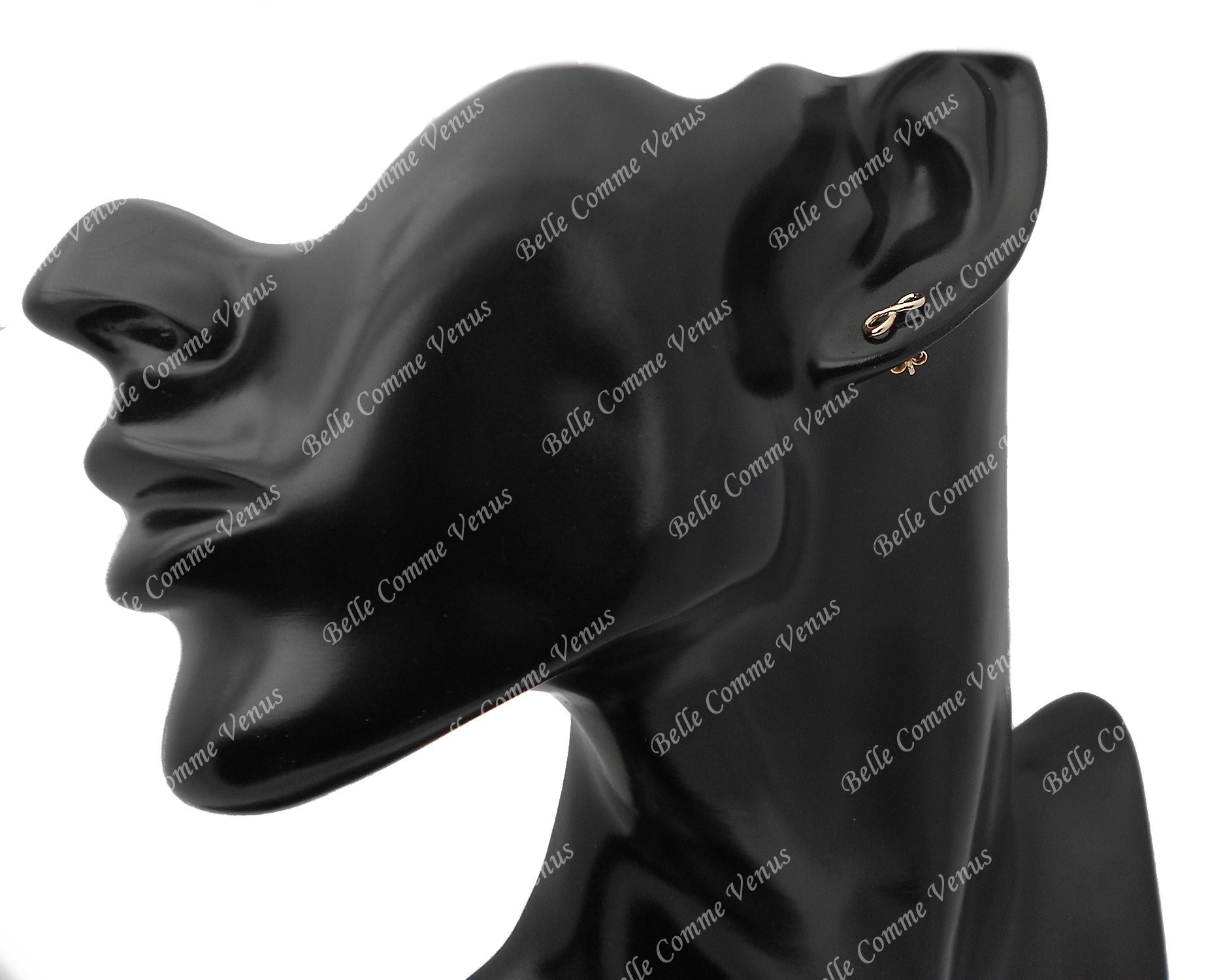 Boucles d'oreilles infini Plaqué OR 750 3 microns