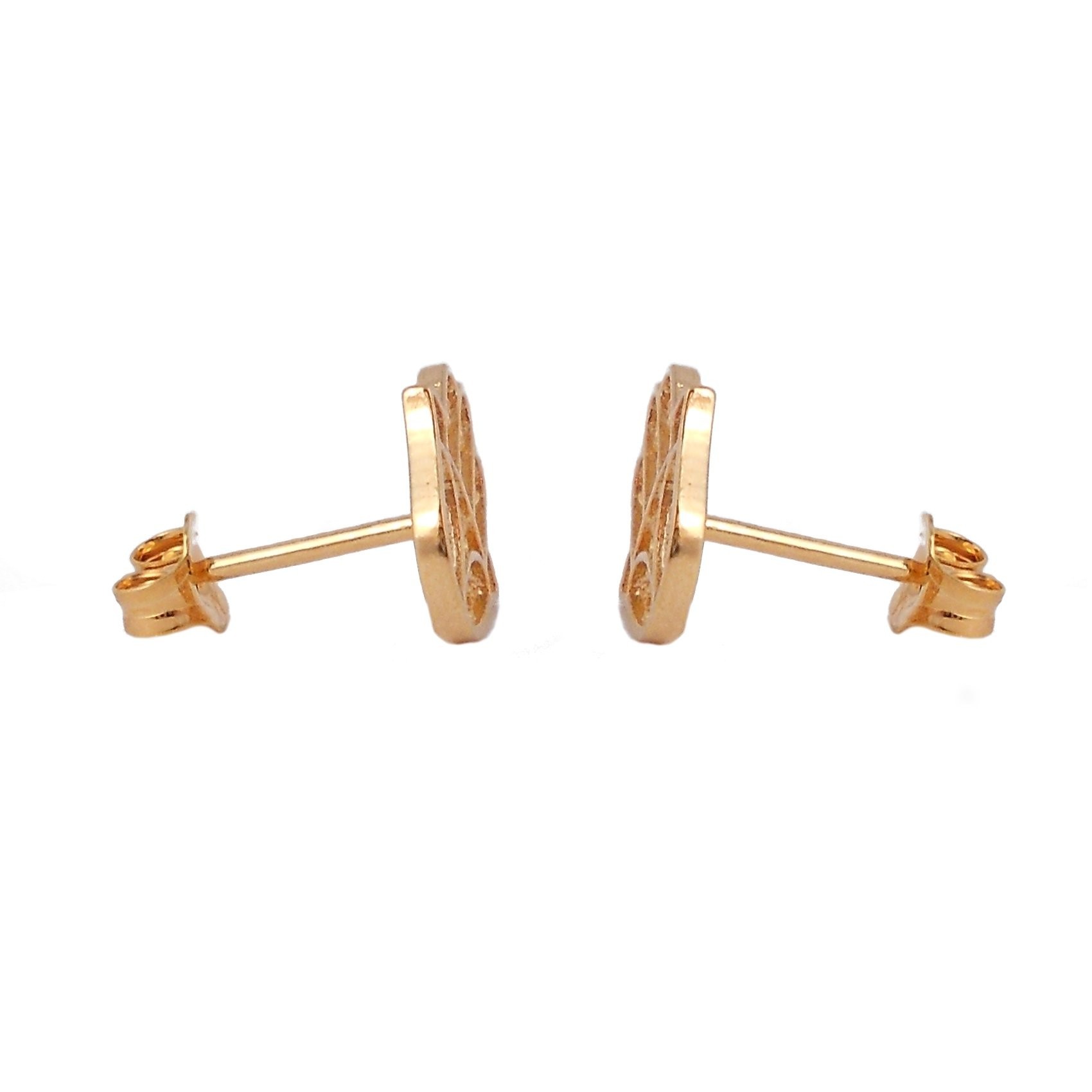 Boucles d'oreilles Main de Fatma Plaqué OR 750 3 Microns