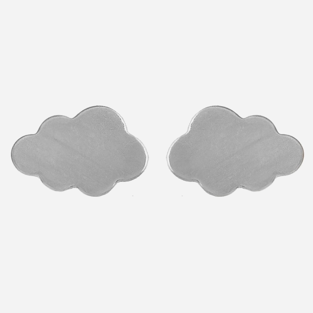 Boucles oreilles nuage argent enfant