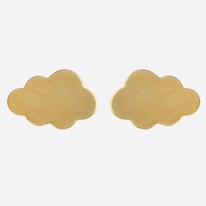 Boucles oreilles nuage plaqué or 3 microns enfant