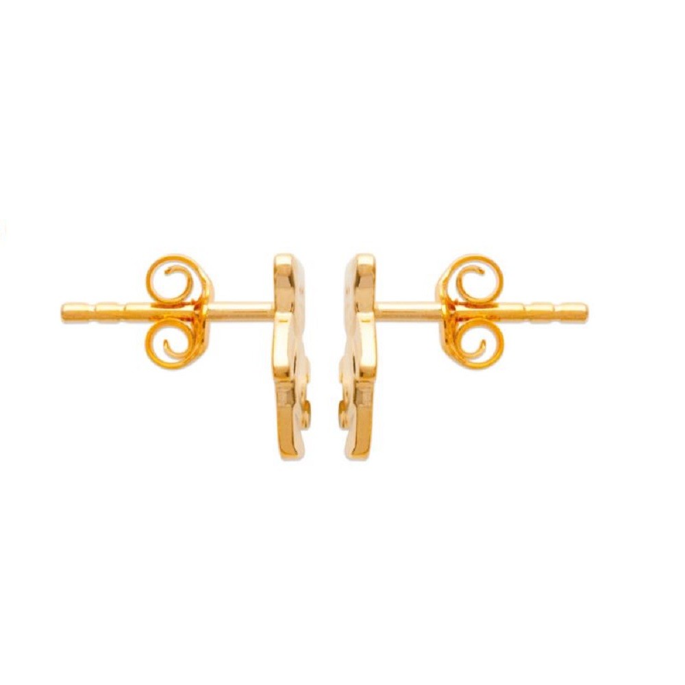 Boucles d'oreilles ourson Plaqué OR 750 3 microns