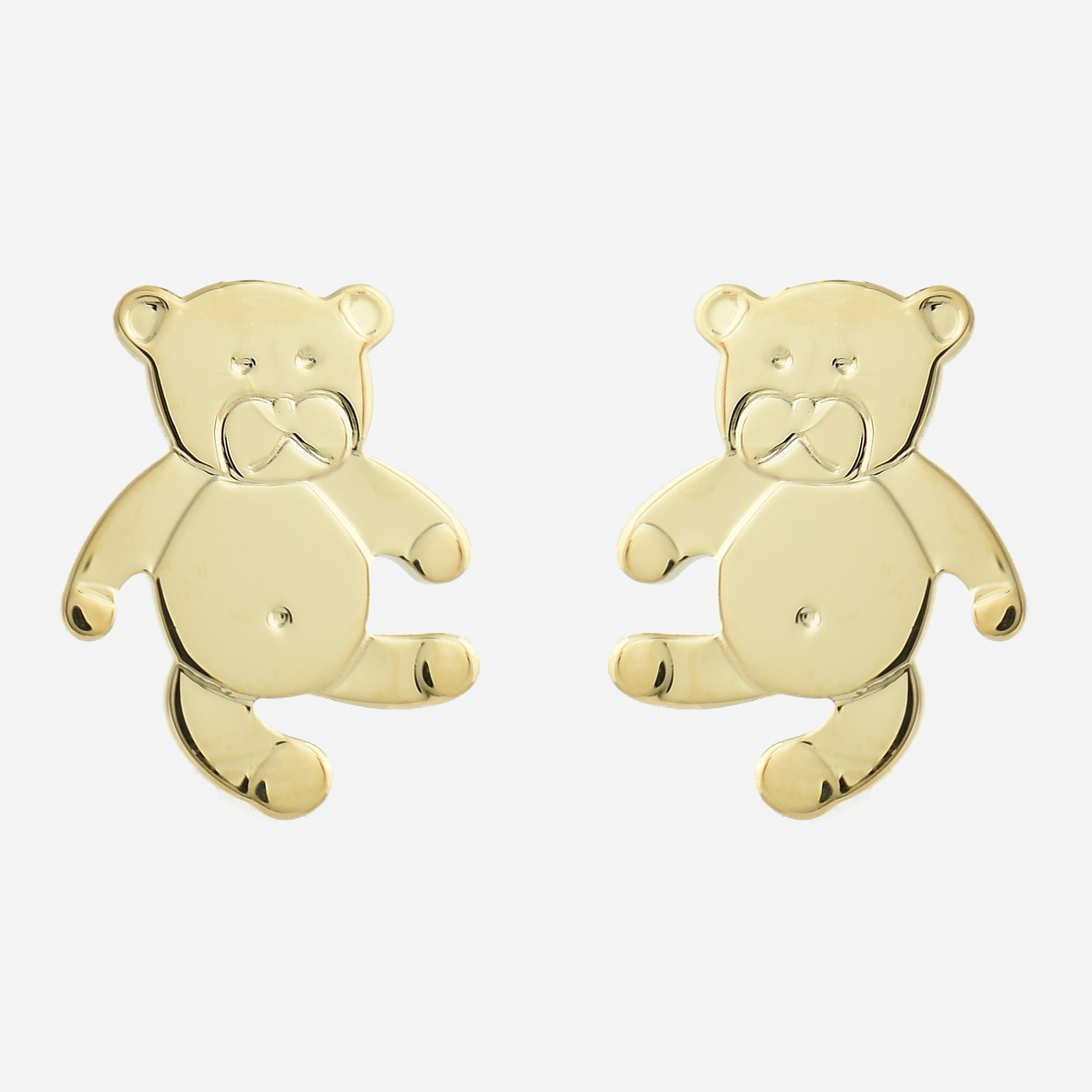 Boucles oreilles ourson enfant plaqué or 750 tendresse douceur adorable