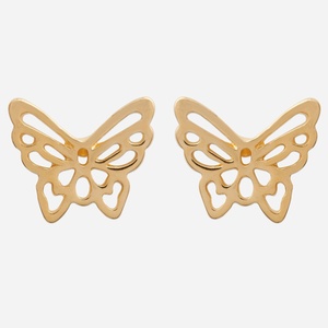 Boucles d'oreilles papillon ajouré enfant plaqué or 750 légèreté délicate féerie