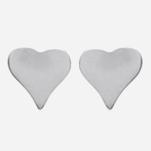 Boucles d'oreilles petit coeur argent 925 rhodié enfant - Vue principale amour tendresse délicat