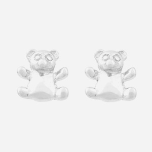 Boucles oreilles petit ourson argent 925 rhodié enfant