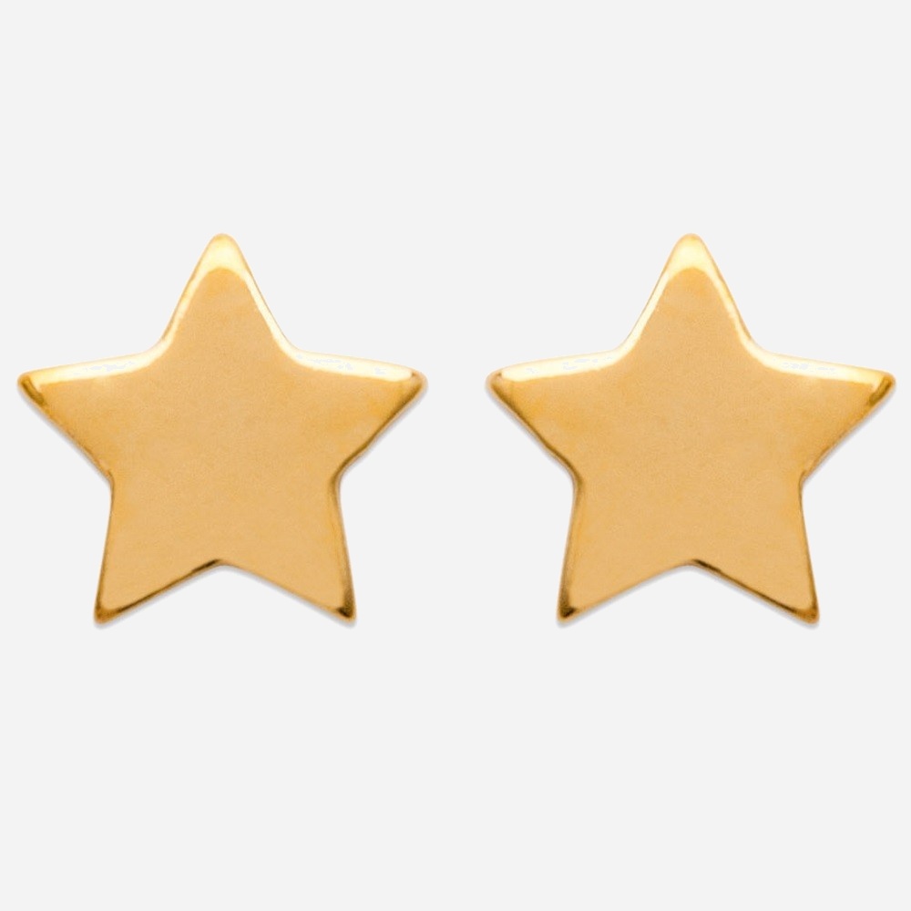 Boucles d'oreilles petite étoile enfant plaqué or 3 microns mignonnes
