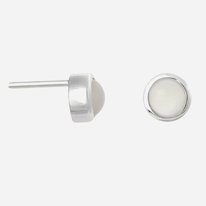 Boucles oreilles pierre lune argent naturelle