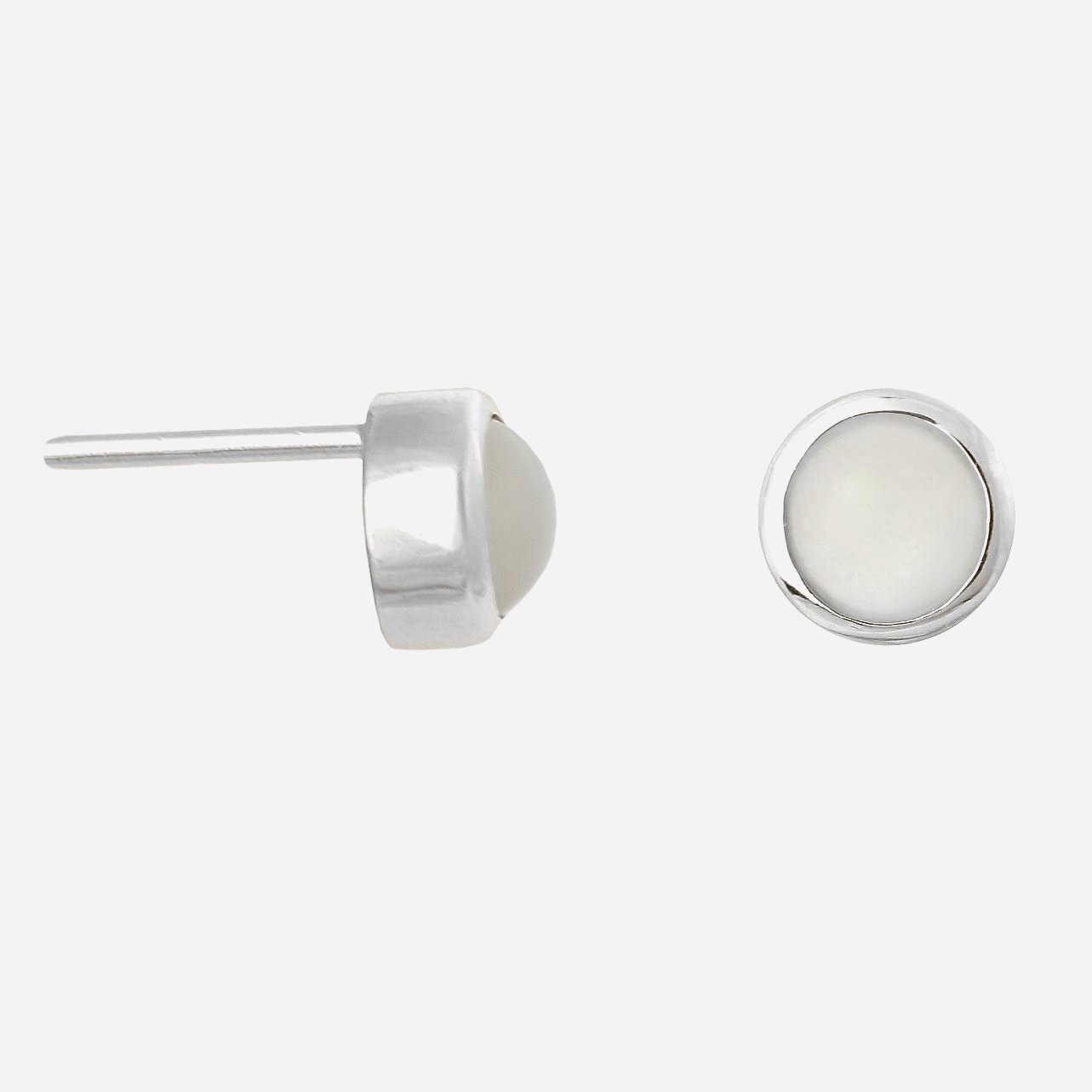 Boucles oreilles pierre lune argent naturelle