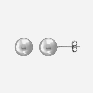 Boucles oreilles puce boule argent 925 rhodié élégance minimaliste discrète
