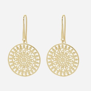 Boucles oreilles soleil plaqué or 3 microns