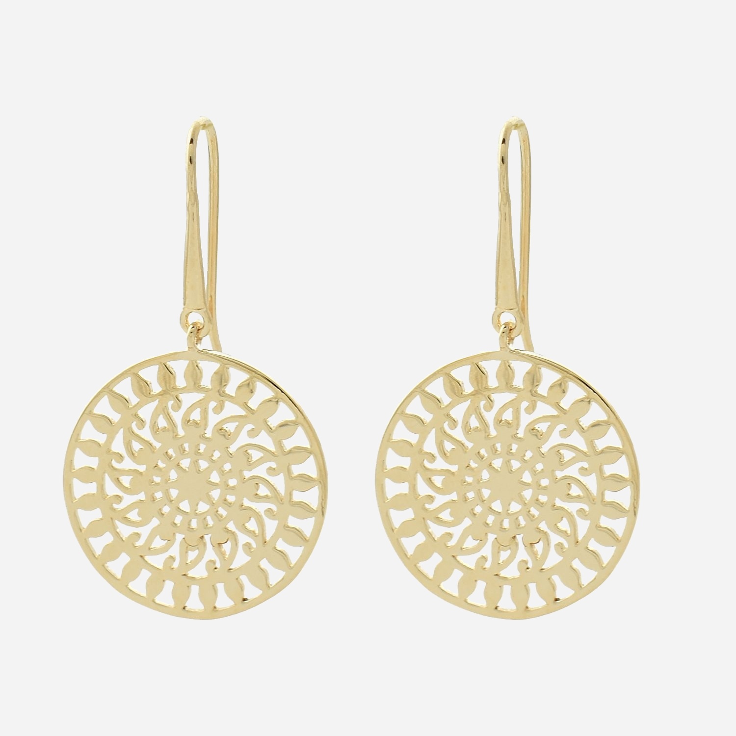 Boucles oreilles soleil plaqué or 3 microns