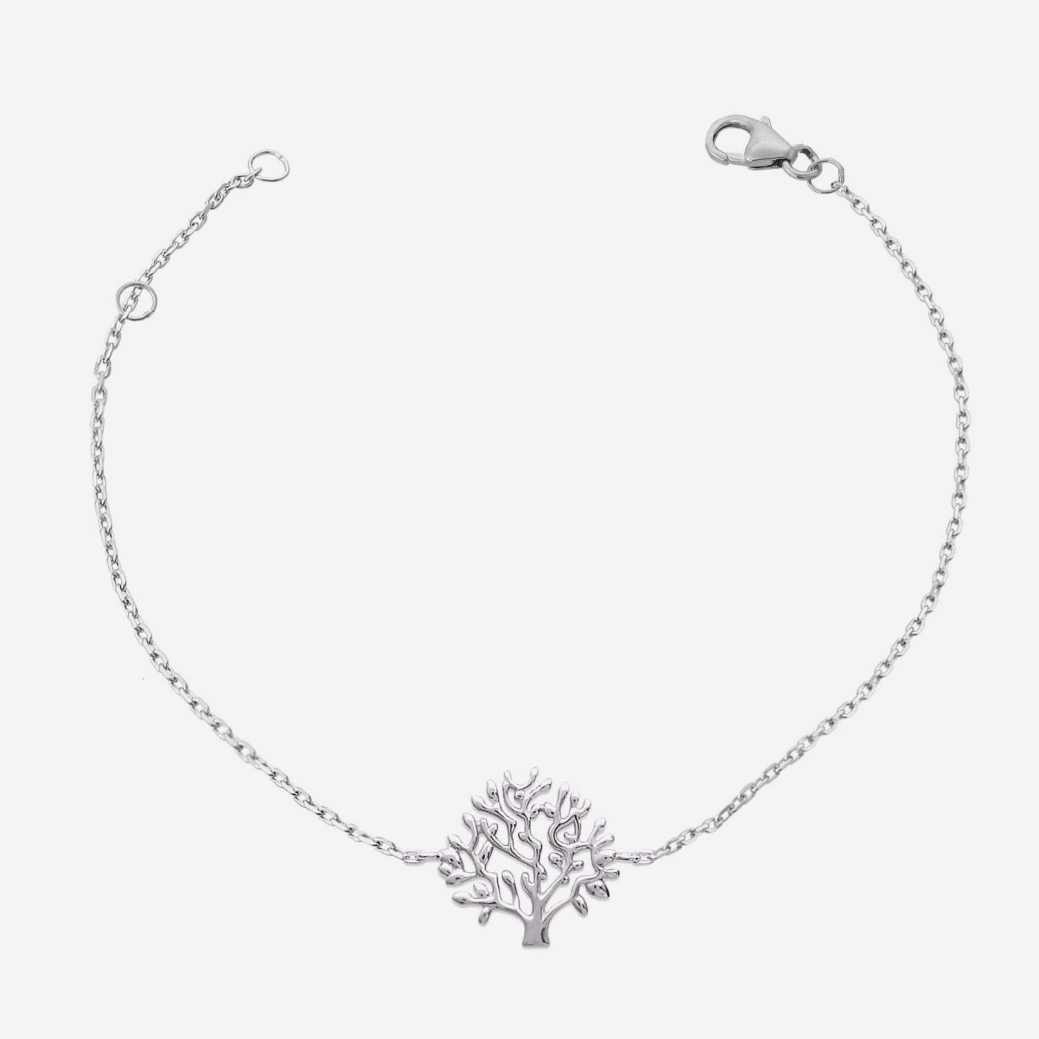 Bracelet arbre vie argent 925 rhodié - Vue principale sagesse ancestrale cycle vie symbole