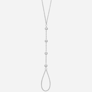 Bracelet bague suite oxyde zirconium argent 925 rhodié clos