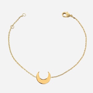 Bracelet croissant lune plaqué or
