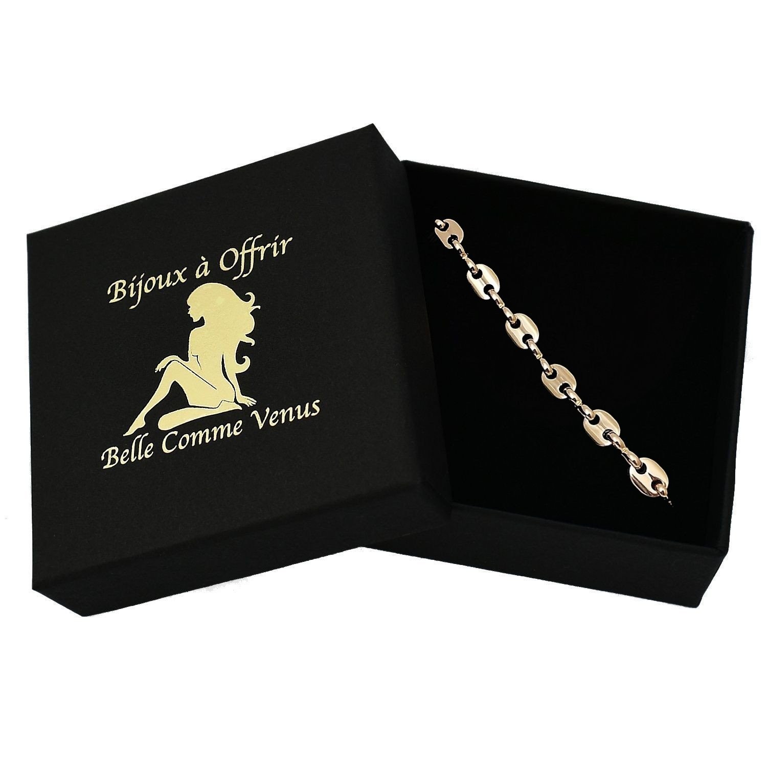 Bracelet grain de café plaqué or 750 dans écrin Belle Comme Venus
