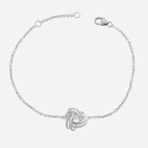 Bracelet nœud oxyde zirconium argent 925 rhodié élégance féminine scintillante raffinée